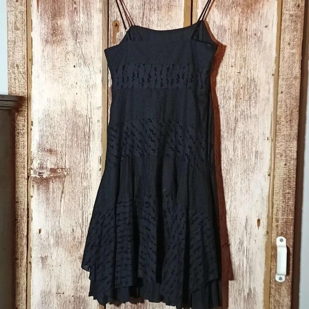 Dolcezza dark romantic goth tiered black witchy whimsigoth handkerchief hem  M - Picture 10 of 16